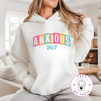Anxiety Shirt – Anxious 24/7 Funny Tee