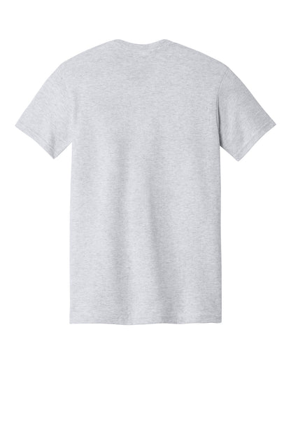 Jerzees Dri-Power 50/50 Cotton/Poly Pocket T-Shirt - Ash - flat back