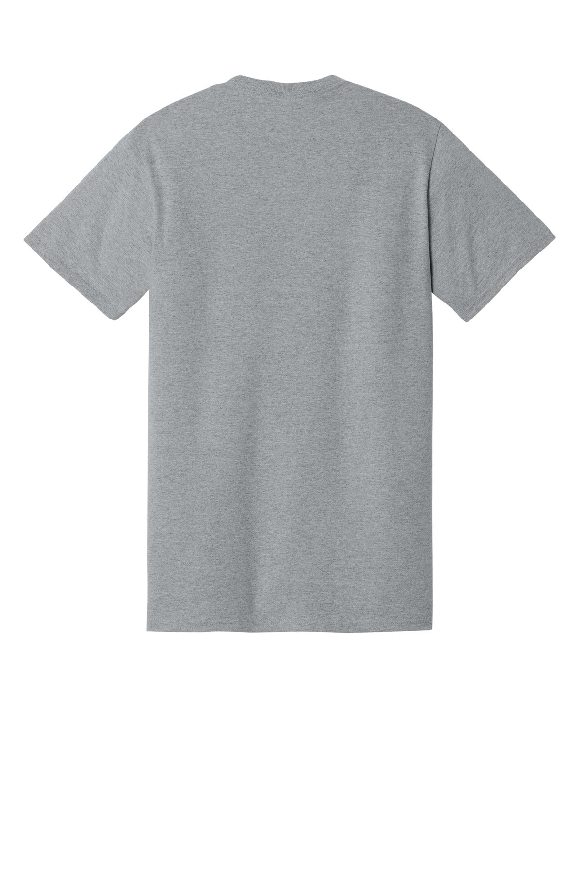 Jerzees Dri-Power 50/50 Cotton/Poly Pocket T-Shirt - Athletic Heather - flat back