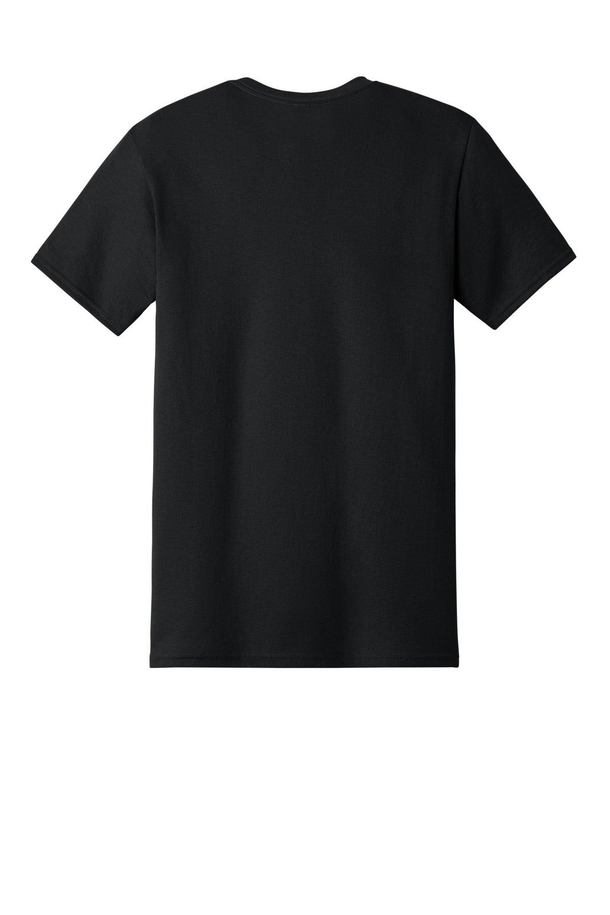 Jerzees Dri-Power 50/50 Cotton/Poly Pocket T-Shirt - Black - flat back