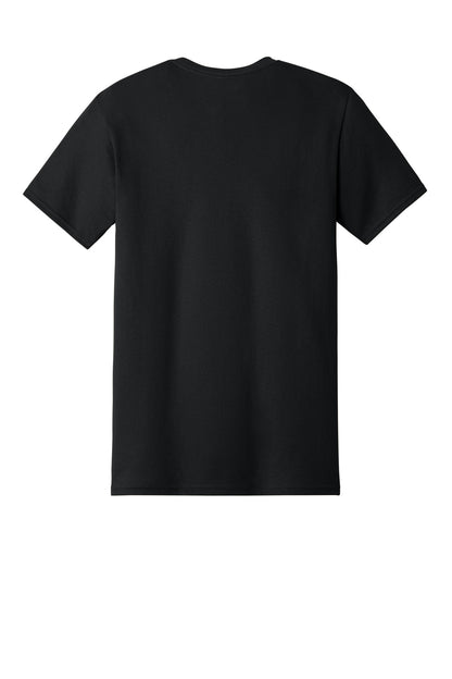 Jerzees Dri-Power 50/50 Cotton/Poly Pocket T-Shirt - Black - flat back