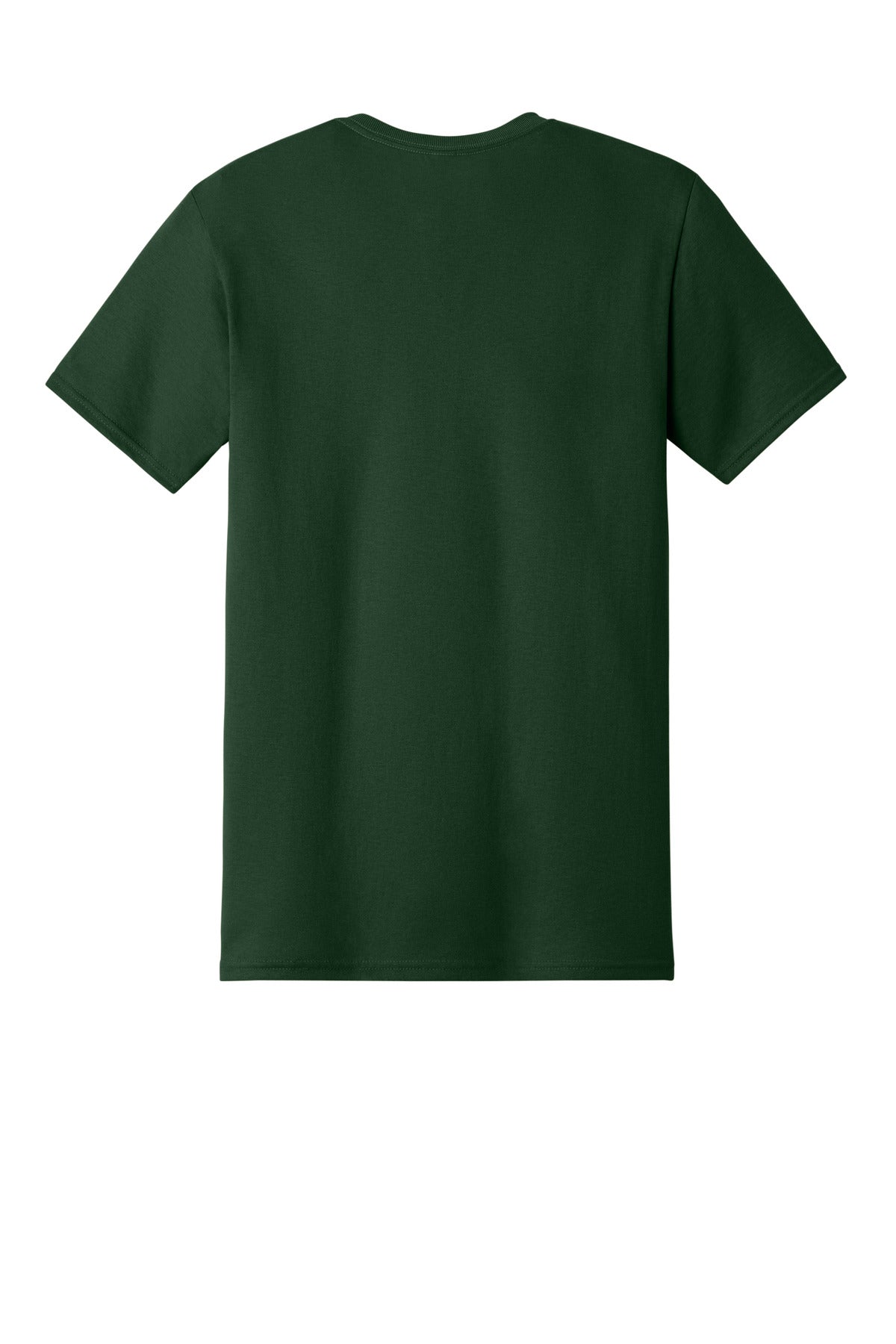 Jerzees Dri-Power 50/50 Cotton/Poly Pocket T-Shirt - Forest Green - flat back
