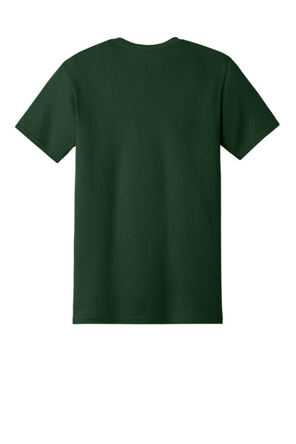 Jerzees Dri-Power 50/50 Cotton/Poly Pocket T-Shirt - Forest Green - flat back