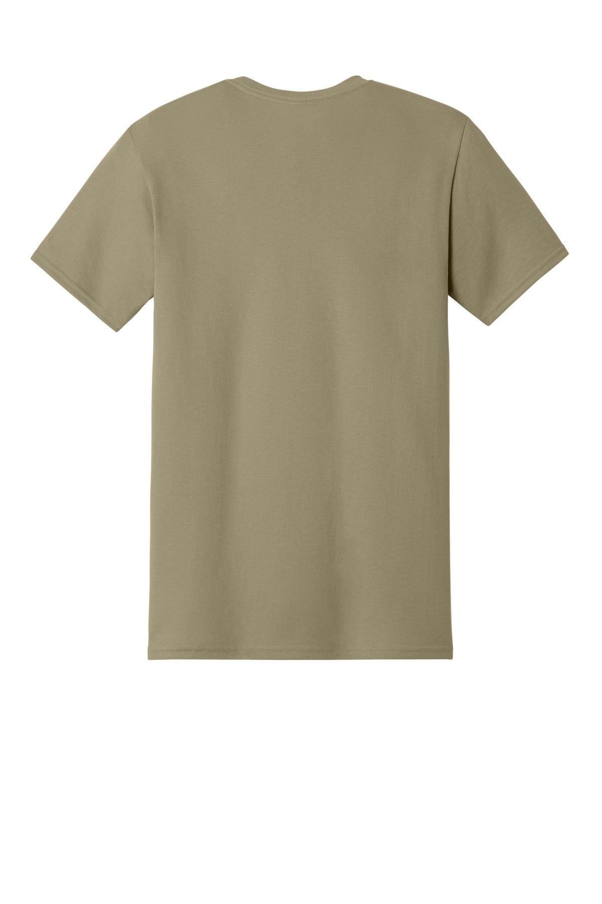Jerzees Dri-Power 50/50 Cotton/Poly Pocket T-Shirt - Khaki - flat back