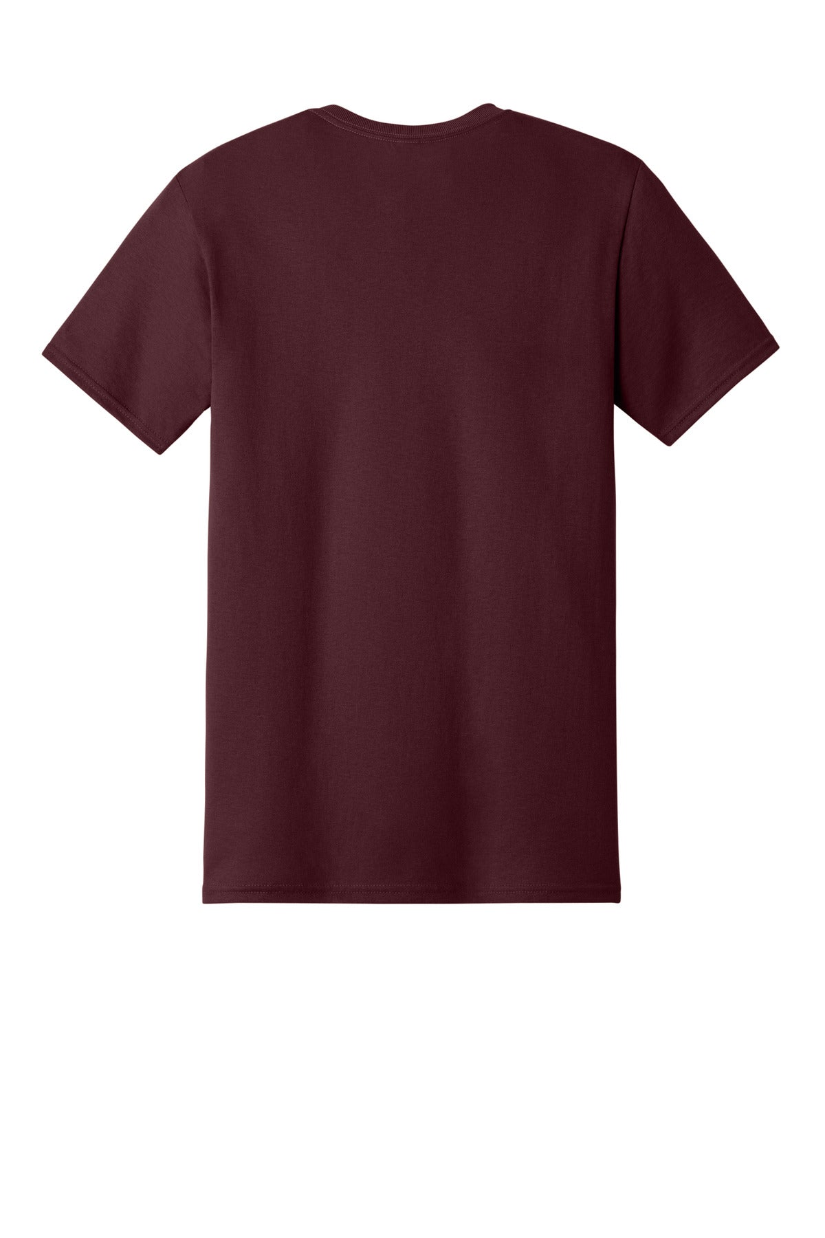 Jerzees Dri-Power 50/50 Cotton/Poly Pocket T-Shirt - Maroon - flat back