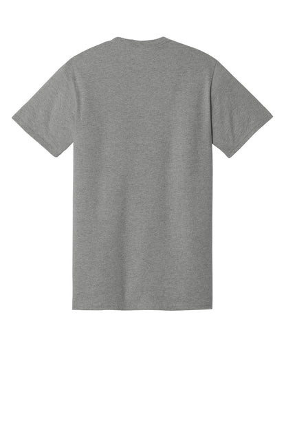 Jerzees Dri-Power 50/50 Cotton/Poly Pocket T-Shirt - Oxford - flat back
