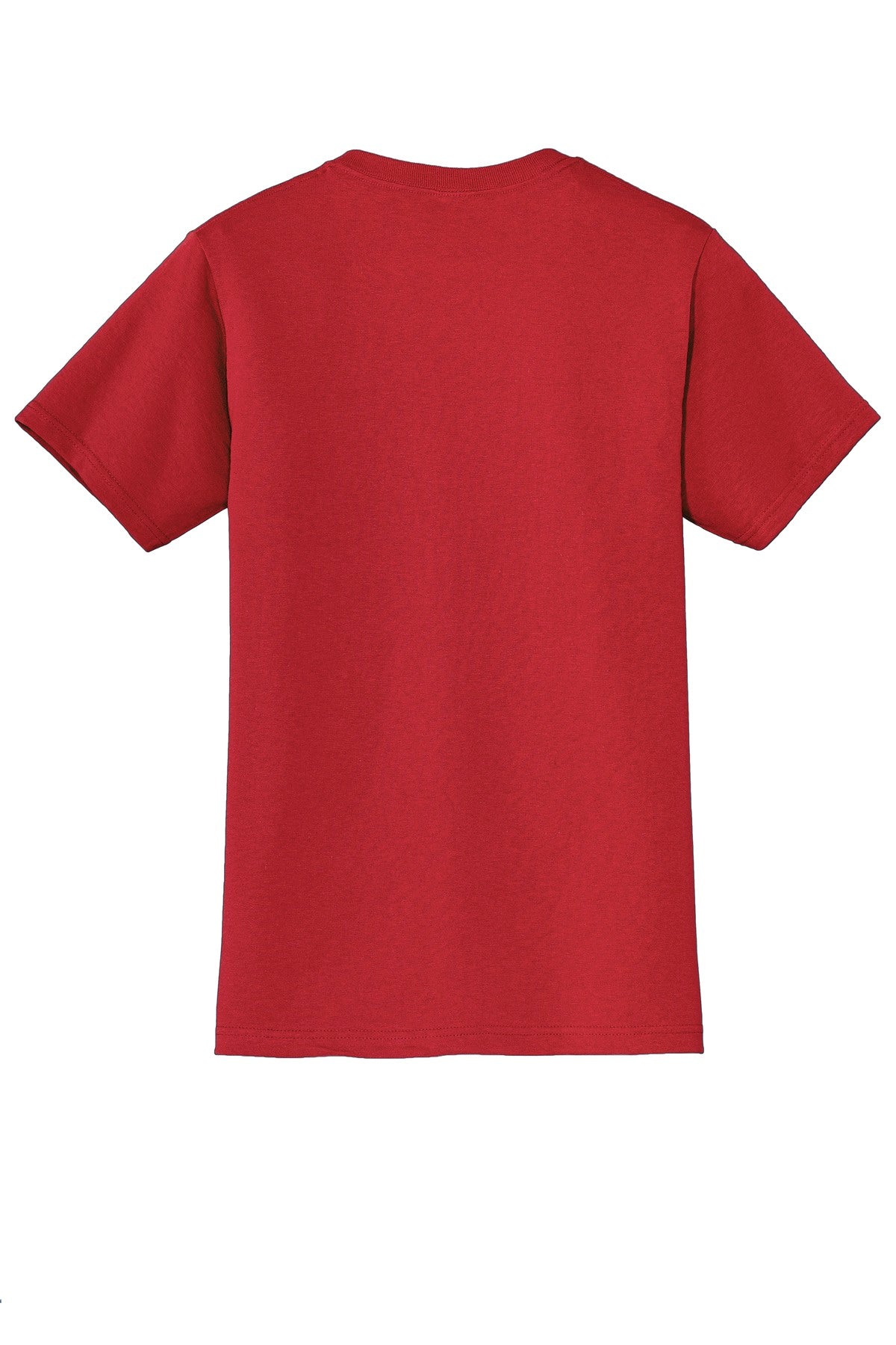 Jerzees Dri-Power 50/50 Cotton/Poly Pocket T-Shirt - True Red - flat back