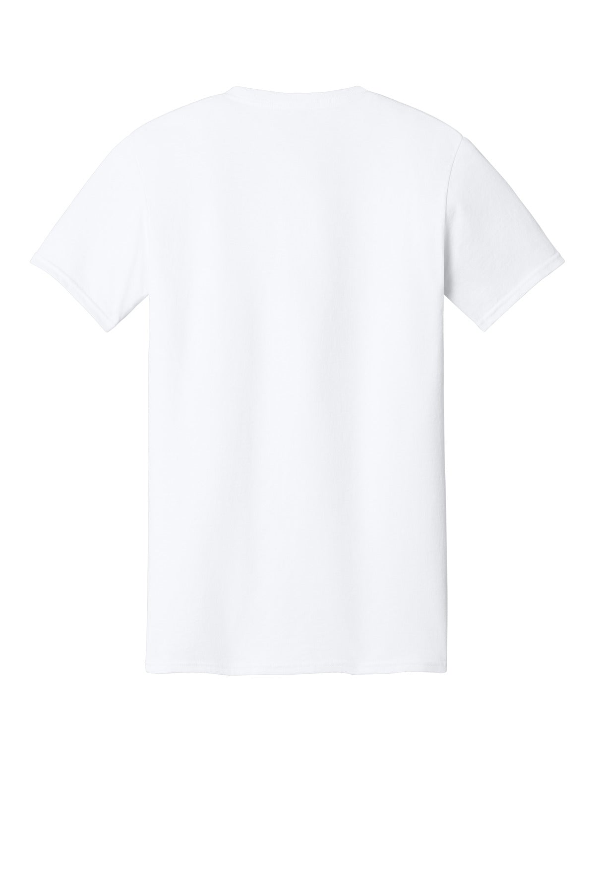 Jerzees Dri-Power 50/50 Cotton/Poly Pocket T-Shirt - White - flat back