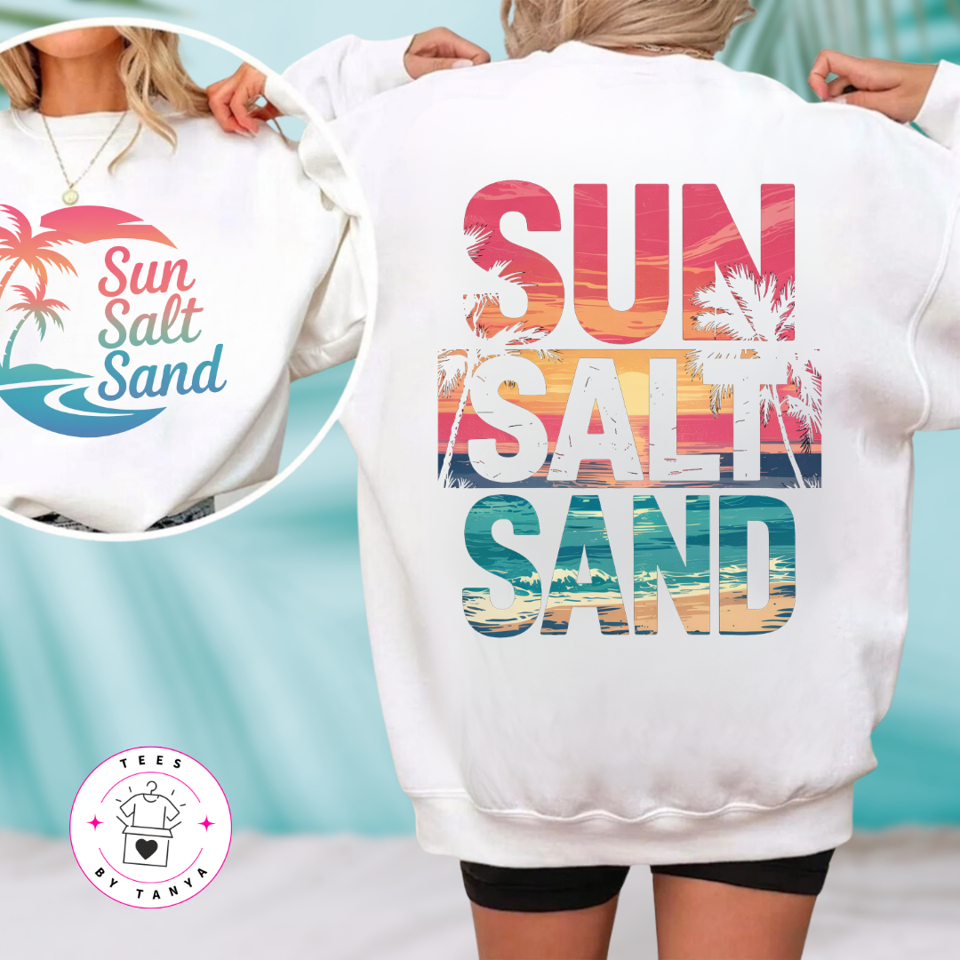 Sun Salt Sand Beach Shirt | Unisex Palm Graphic Summer Tee