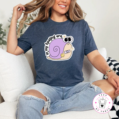 Mental Health Awareness Tee – In My Healing Era Snail Shirt