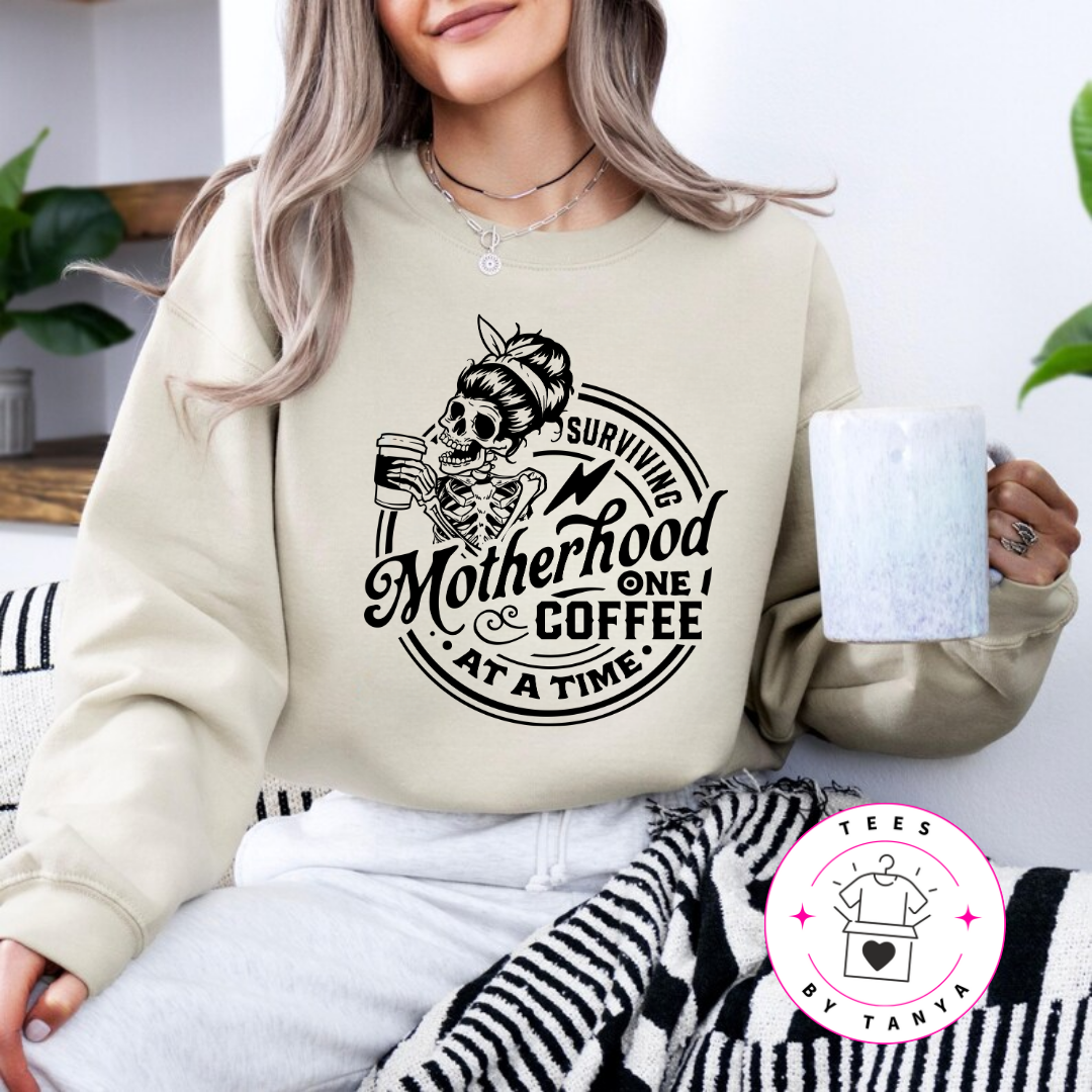 Surviving Motherhood One Coffee at a Time Shirt