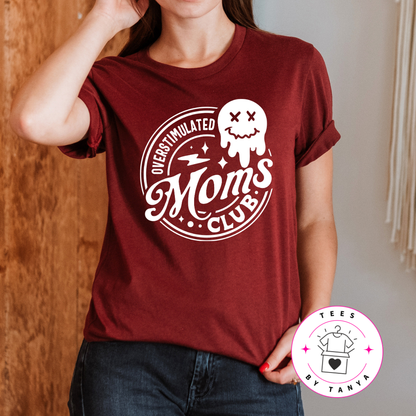 Overstimulated Mom’s Club Ghost Emoji Shirt