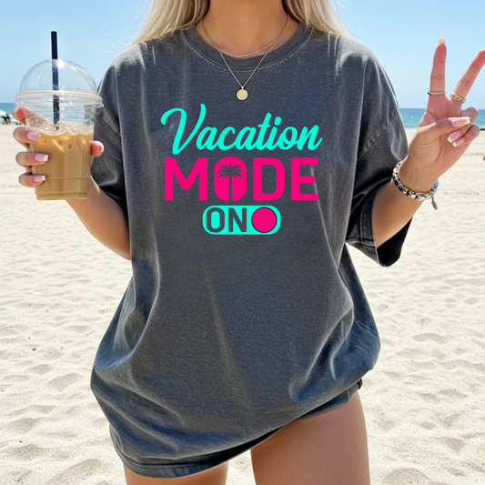 Vacation Mode On Shirt | Summer Travel Unisex Graphic Tee