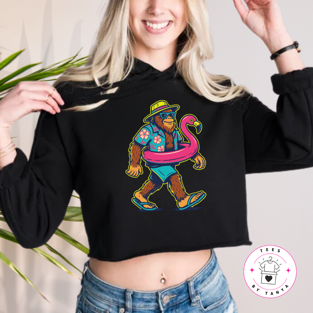 Funny Bigfoot with Floaties Unisex Summer Shirt