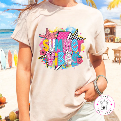 Summer Vibes Shirt | Unisex Colorful Summer Graphic Tee