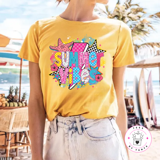 Summer Vibes Shirt | Unisex Colorful Summer Graphic Tee