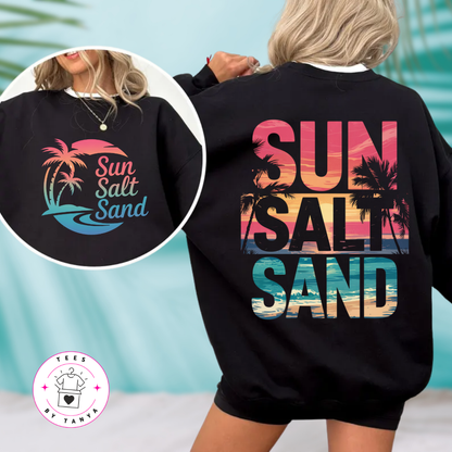 Sun Salt Sand Beach Shirt | Unisex Palm Graphic Summer Tee