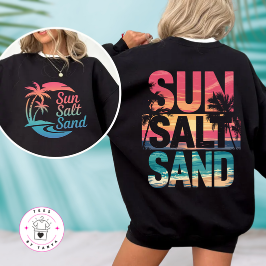 Sun Salt Sand Beach Shirt | Unisex Palm Graphic Summer Tee