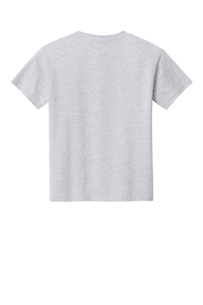Gildan Youth Light Cotton Tee - Ash Grey - flat back