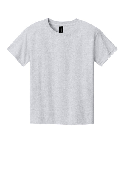 Gildan Youth Light Cotton Tee - Ash Grey - flat front