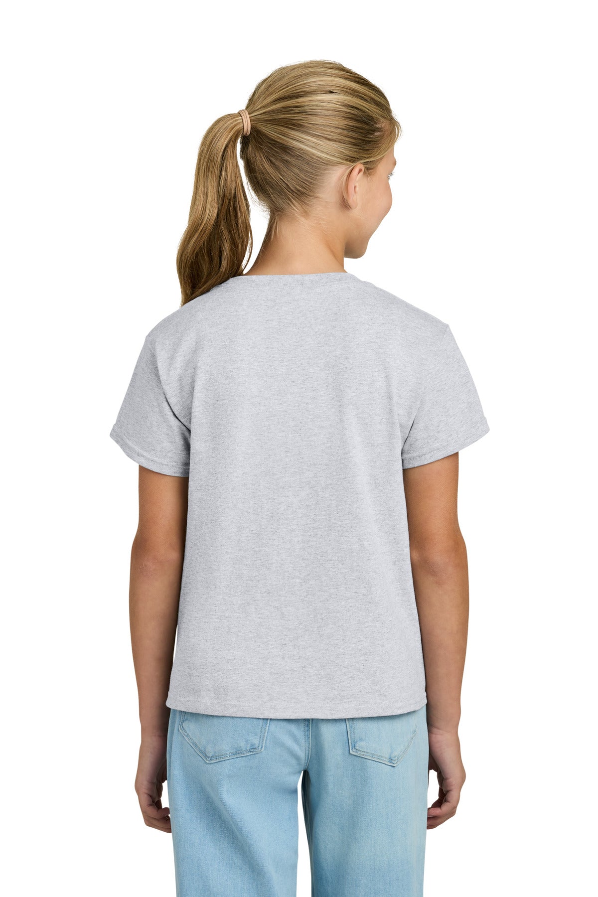 Gildan Youth Light Cotton Tee - Ash Grey - back