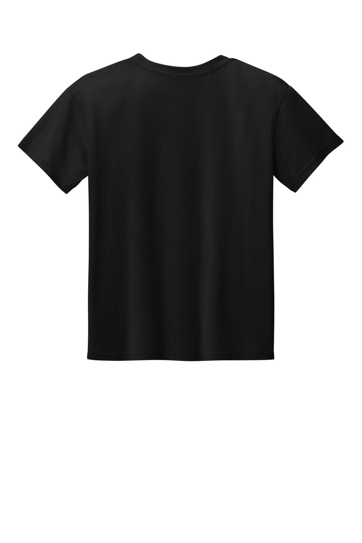 Gildan Youth Light Cotton Tee - Black - flat back