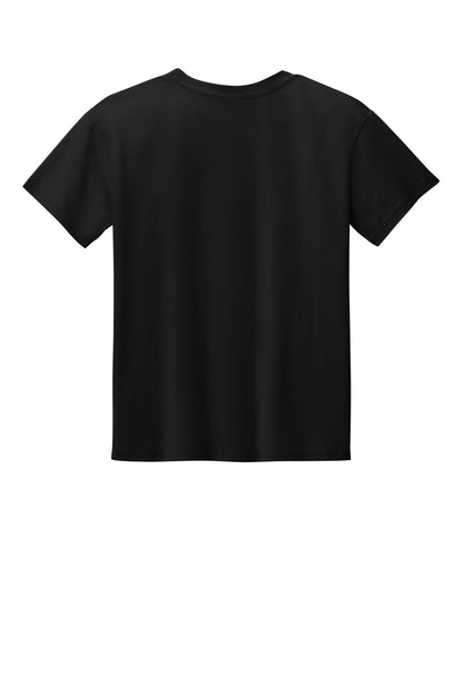 Gildan Youth Light Cotton Tee - Black - flat back