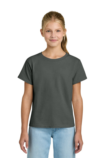 Gildan Youth Light Cotton Tee - Charcoal - front