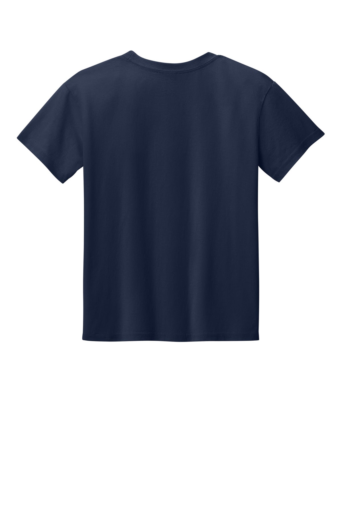 Gildan Youth Light Cotton Tee - Navy - flat back