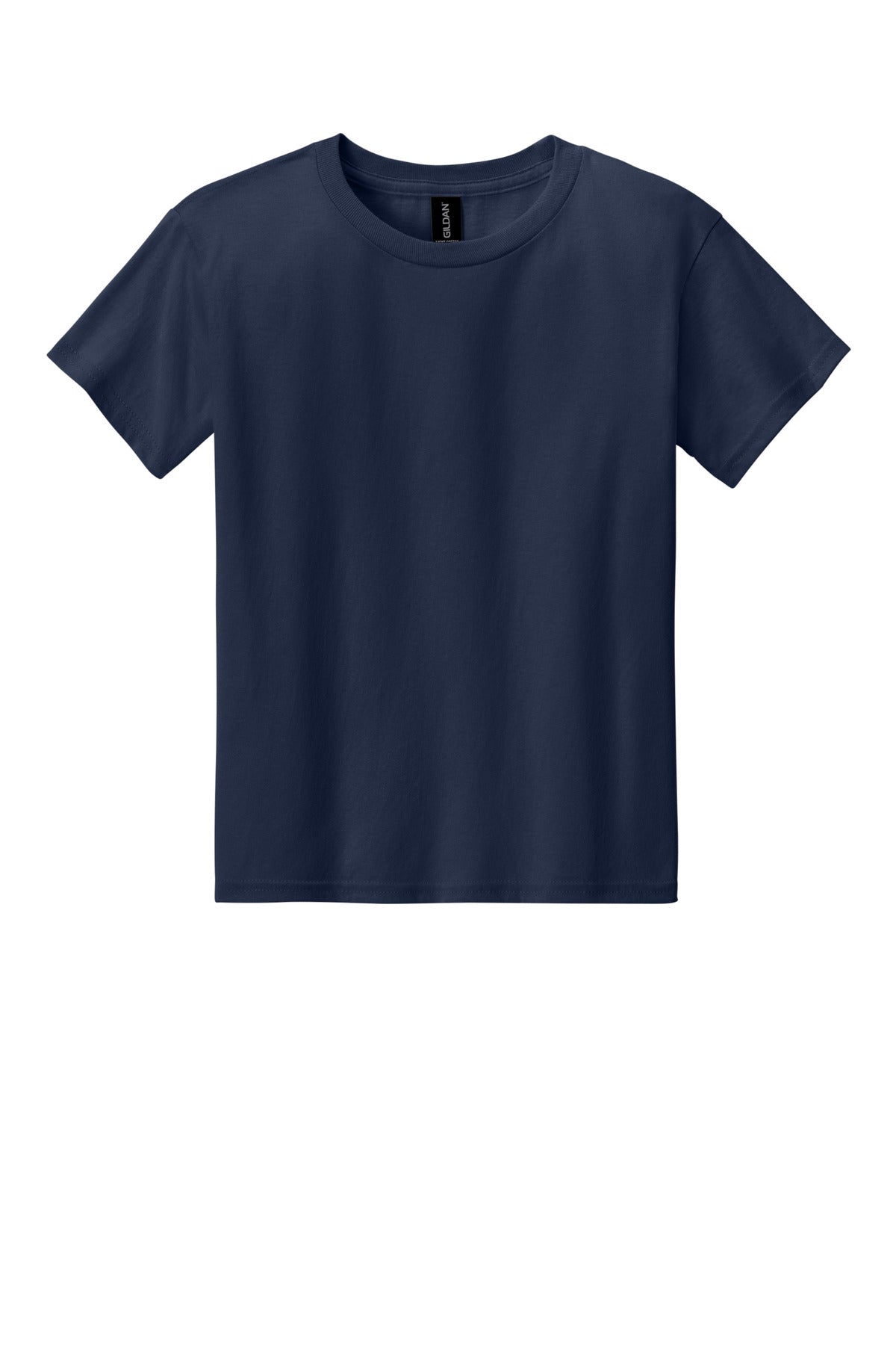 Gildan Youth Light Cotton Tee - Navy - flat front
