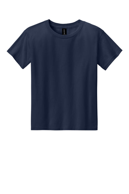 Gildan Youth Light Cotton Tee - Navy - flat front