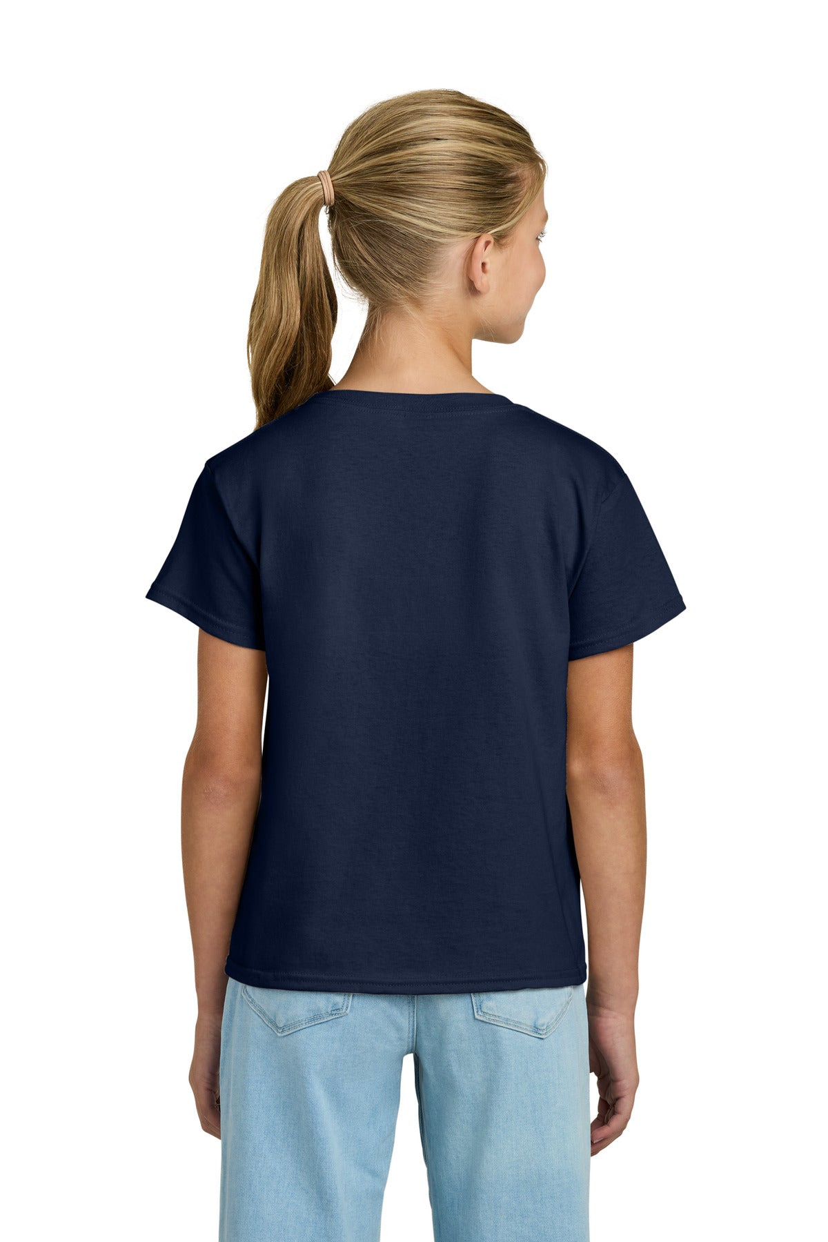 Gildan Youth Light Cotton Tee - Navy - back
