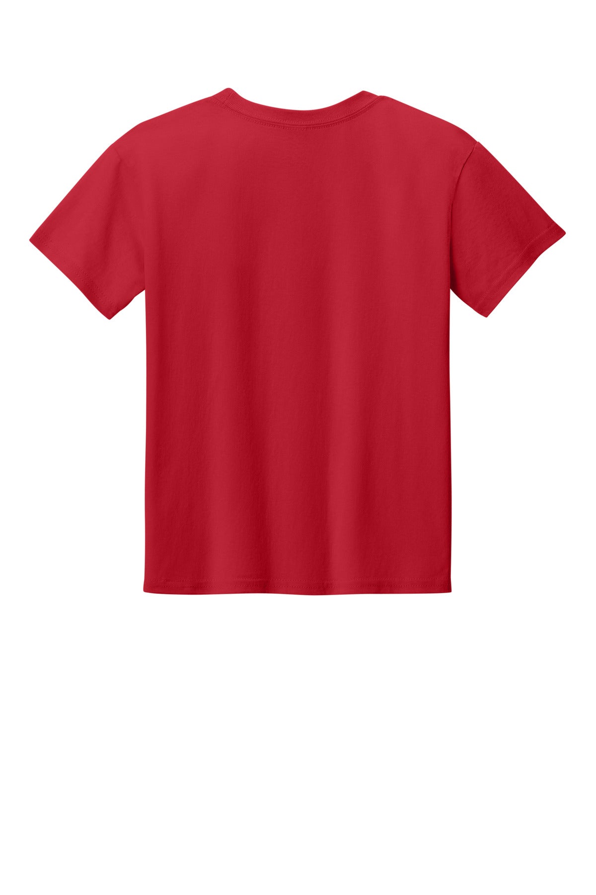 Gildan Youth Light Cotton Tee - Red - flat back