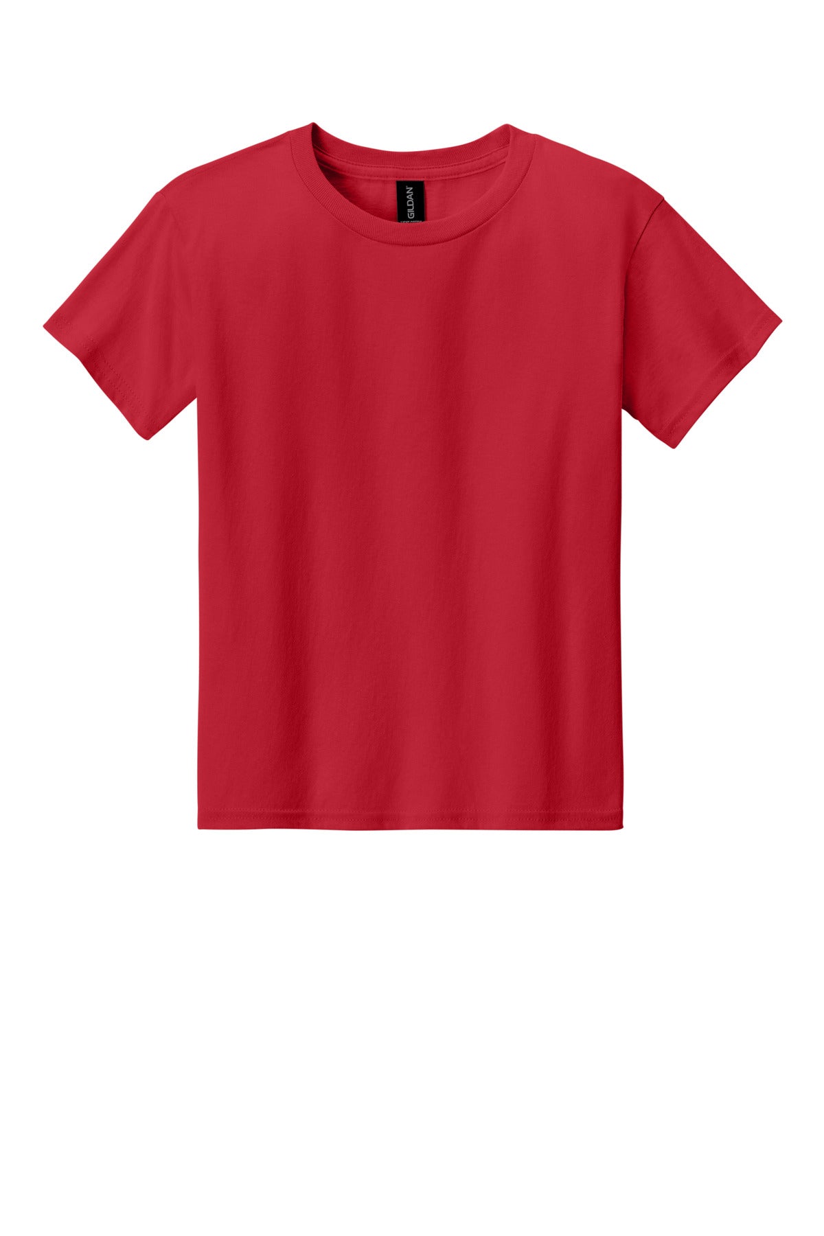 Gildan Youth Light Cotton Tee - Red - flat front