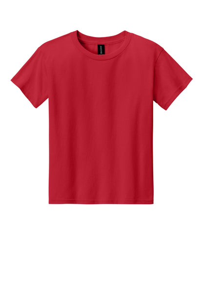 Gildan Youth Light Cotton Tee - Red - flat front