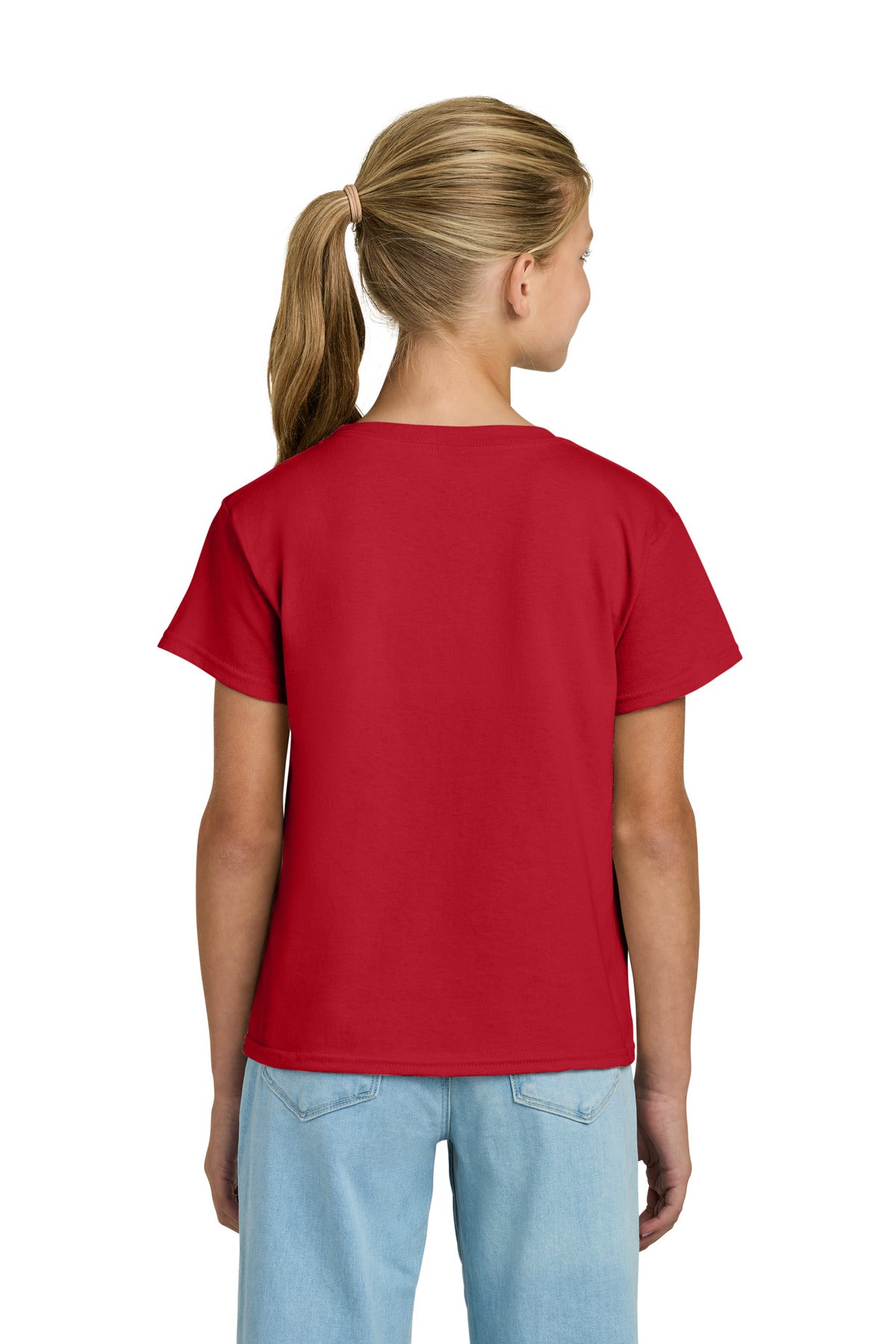 Gildan Youth Light Cotton Tee - Red - back