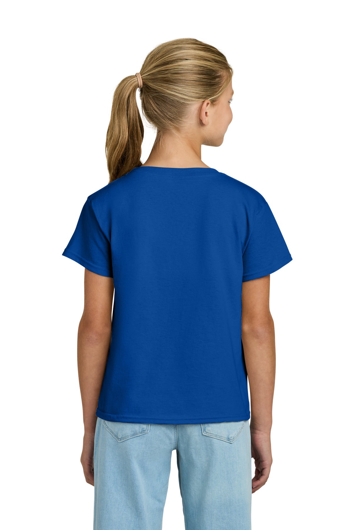 Gildan Youth Light Cotton Tee - Royal - back