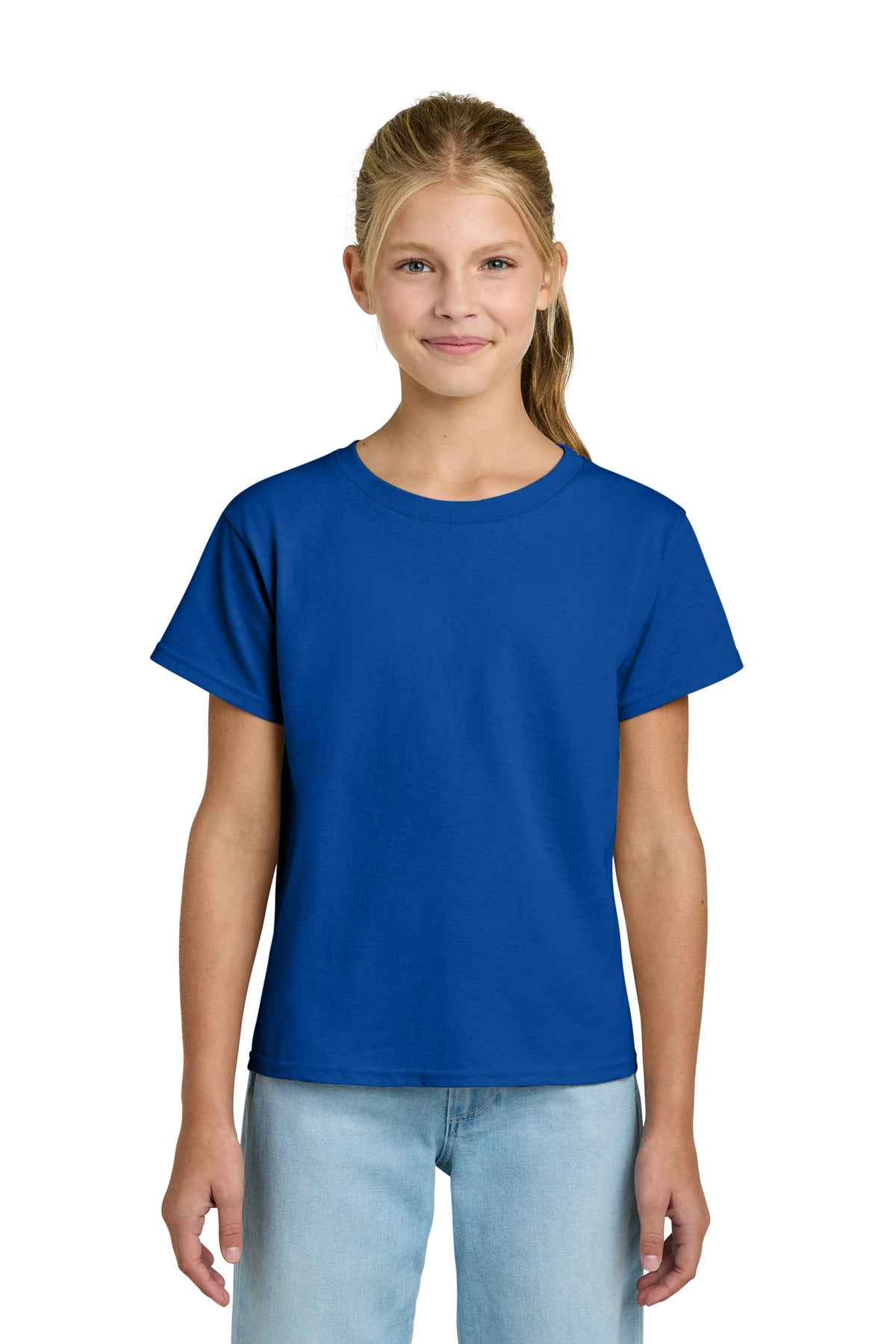 Gildan Youth Light Cotton Tee - Royal - front