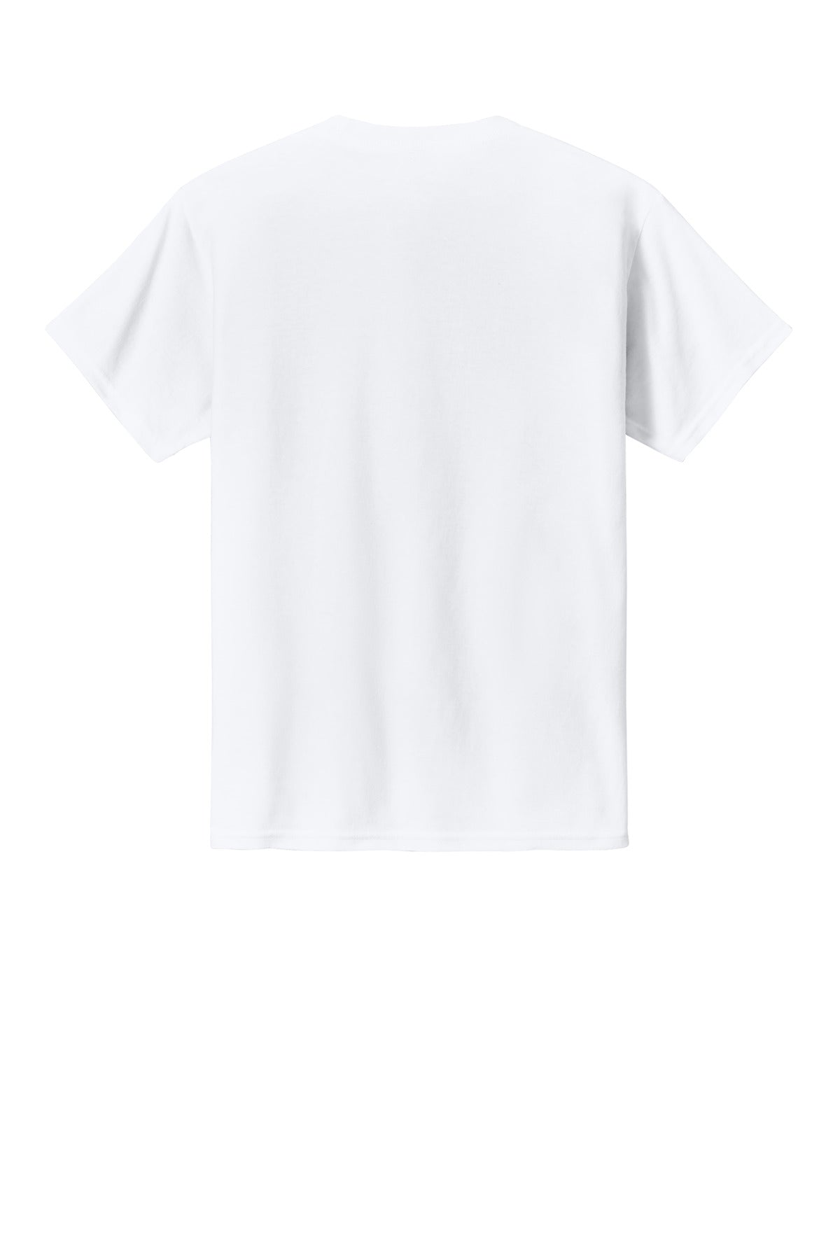 Gildan Youth Light Cotton Tee - White - flat back