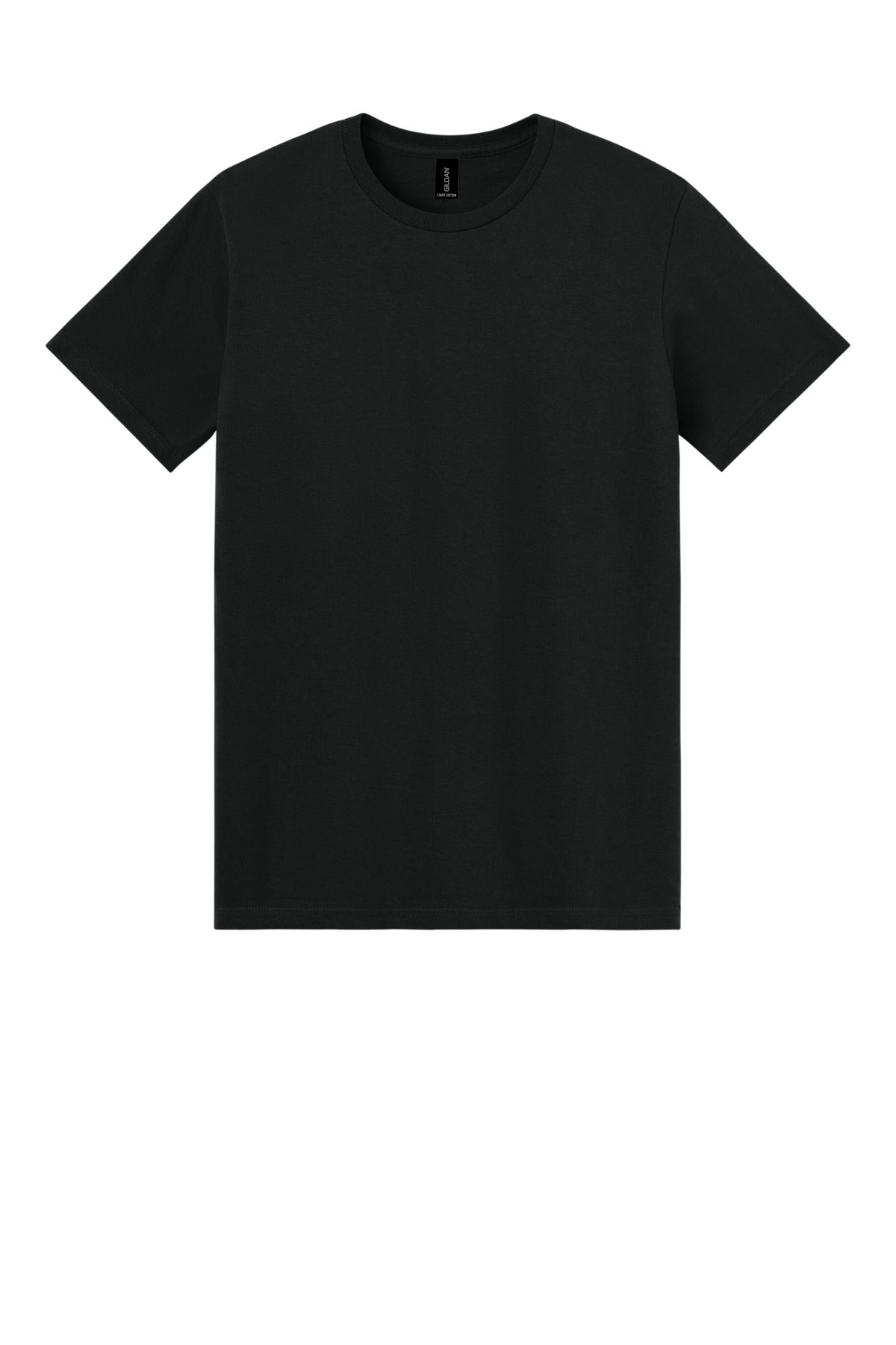Gildan Light Cotton Tee - Black - flat front