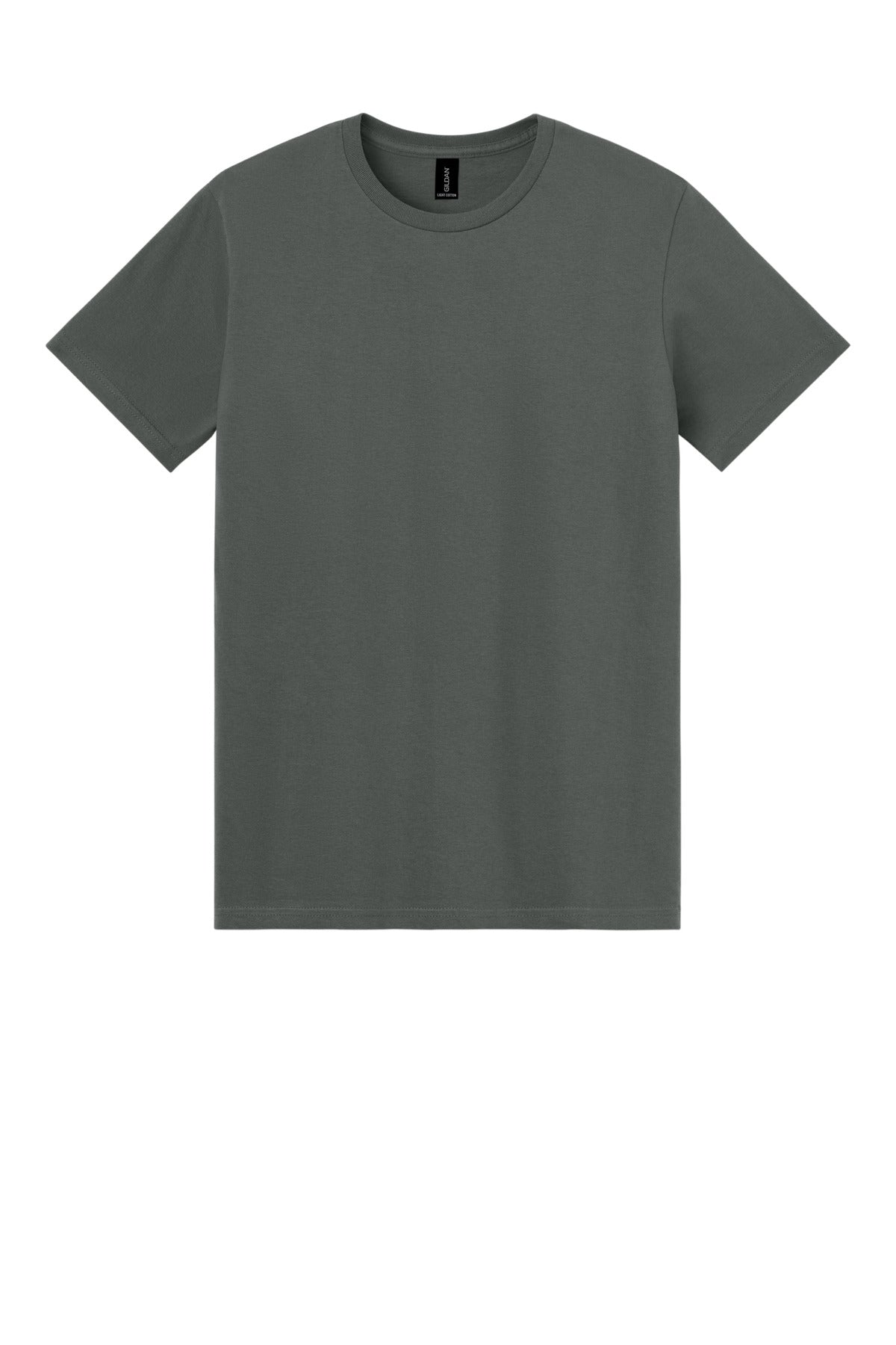 Gildan Light Cotton Tee - Charcoal - flat front