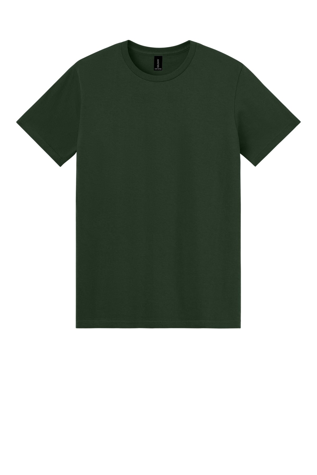 Gildan Light Cotton Tee - Forest Green - flat front