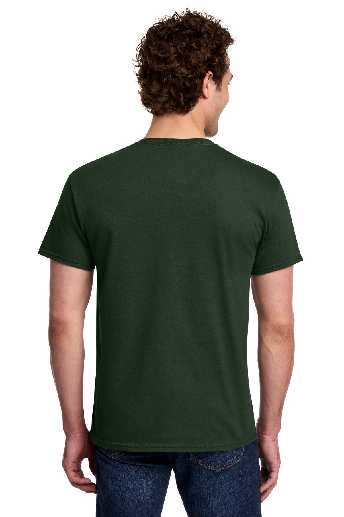 Gildan Light Cotton Tee - Forest Green - back