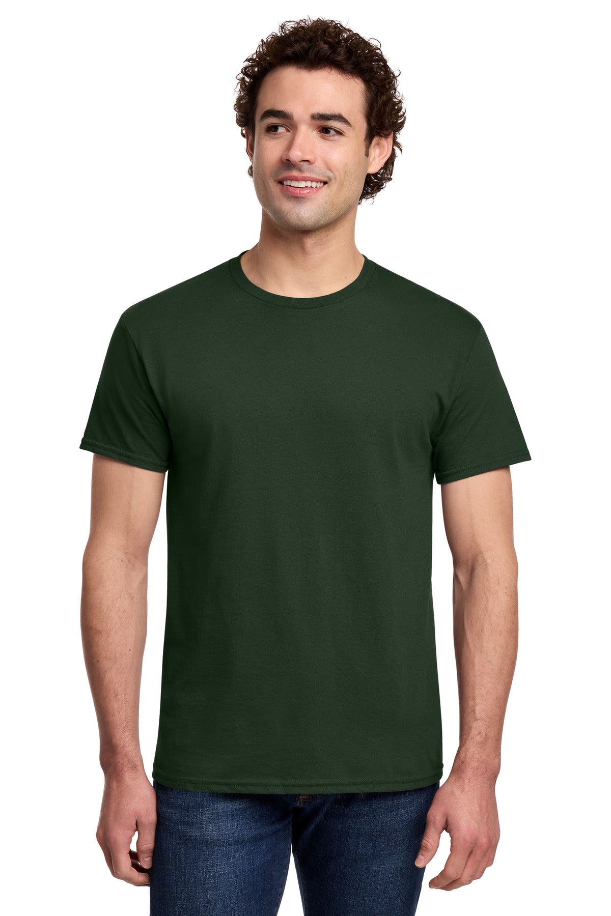 Gildan Light Cotton Tee - Forest Green - front