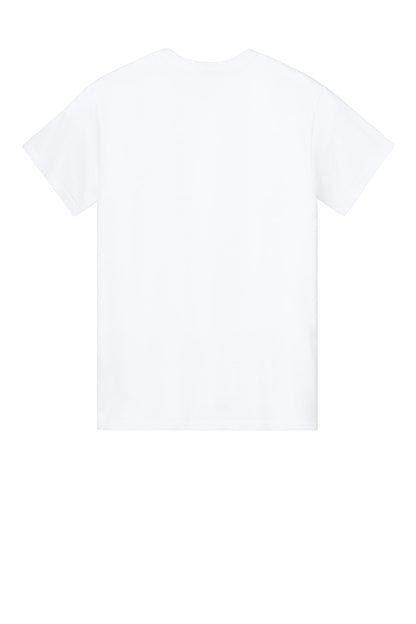 Gildan Light Cotton Tee - White - flat back