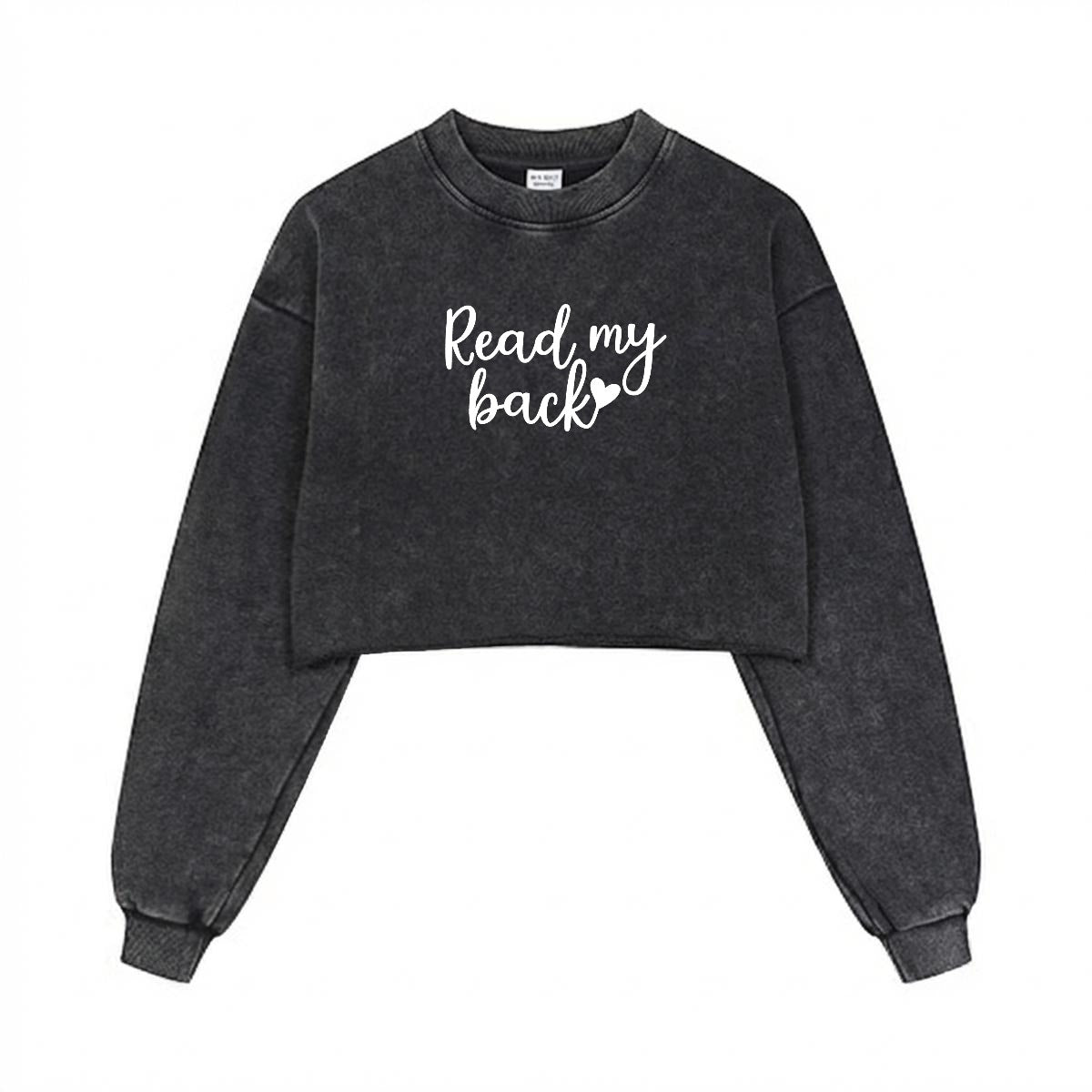 Addiction Recovery Cropped Sweatshirt - Distressed Sober Shirt - Vintage Washed Recovery Apparel - S