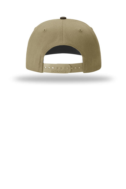 Richardson Solid Twill Trucker - Brown/ Khaki - flat back