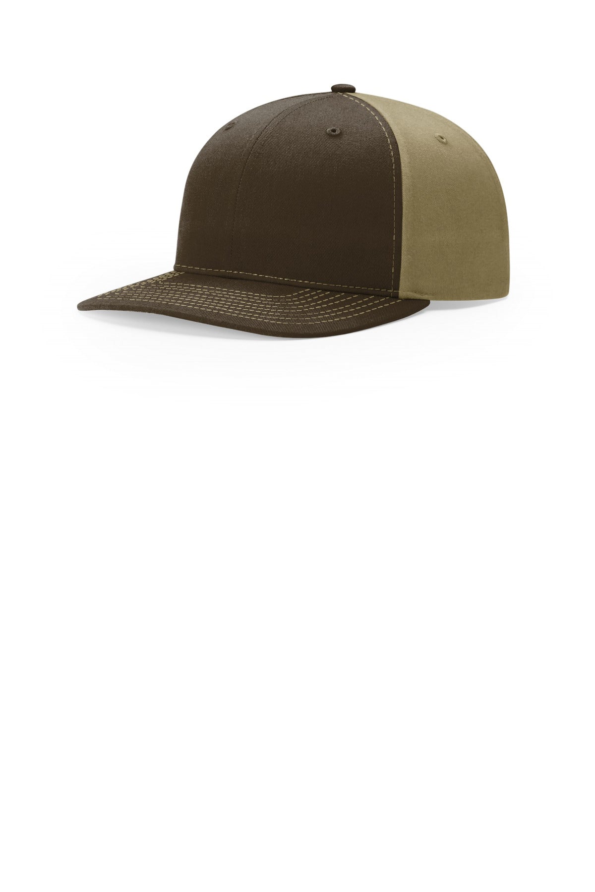 Richardson Solid Twill Trucker - Brown/ Khaki - front