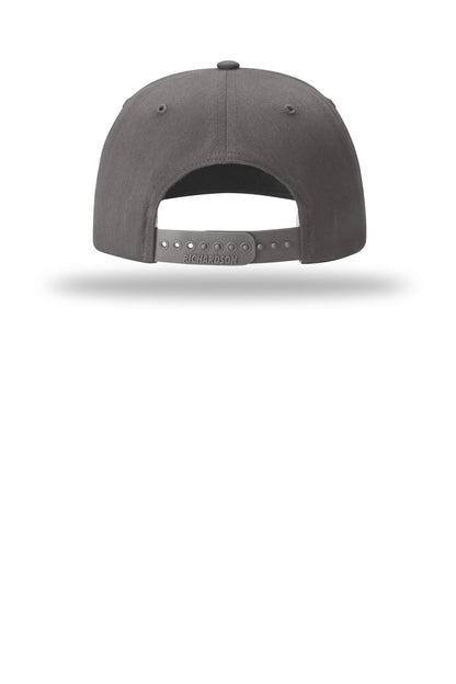 Richardson Solid Twill Trucker - Charcoal - flat back