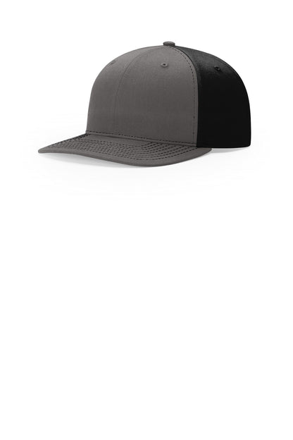 Richardson Solid Twill Trucker - Charcoal/ Black - front